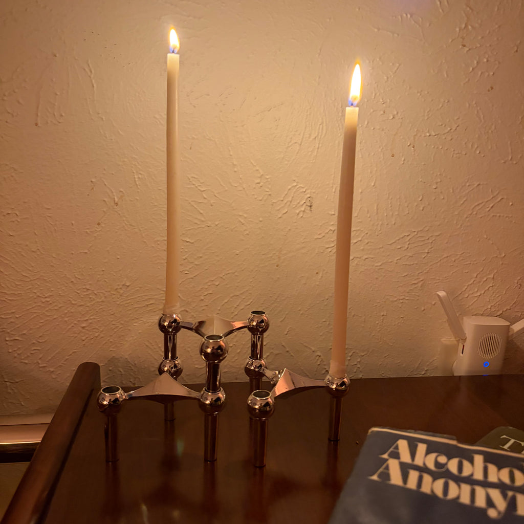 Modular Chrome Candleholders