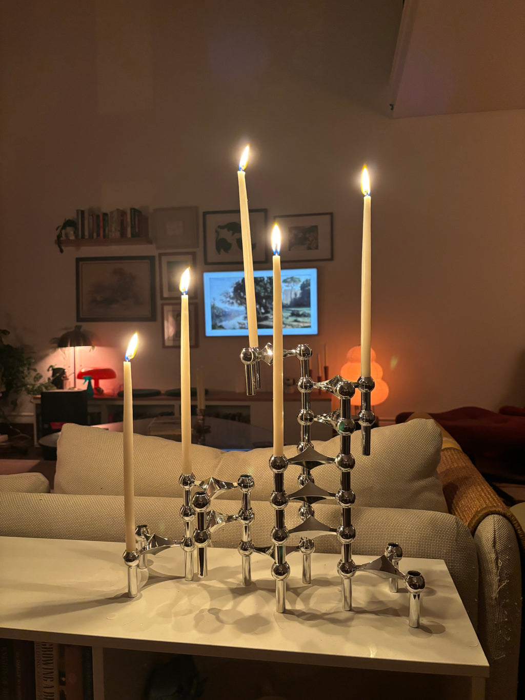 Modular Chrome Candleholders