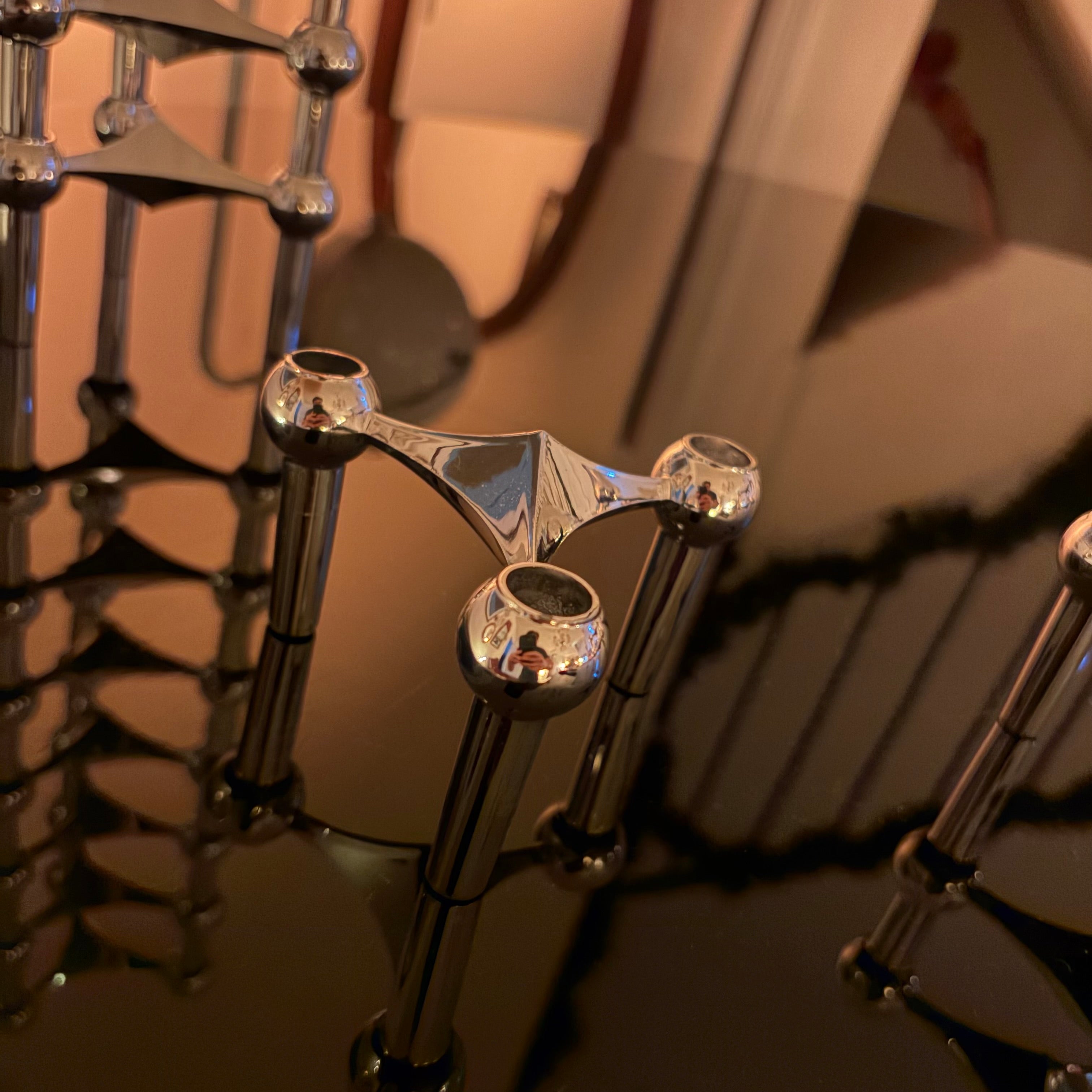 Modular Chrome Candleholders